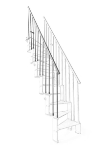 T20 Space Saving staircase 2nd side balustrade